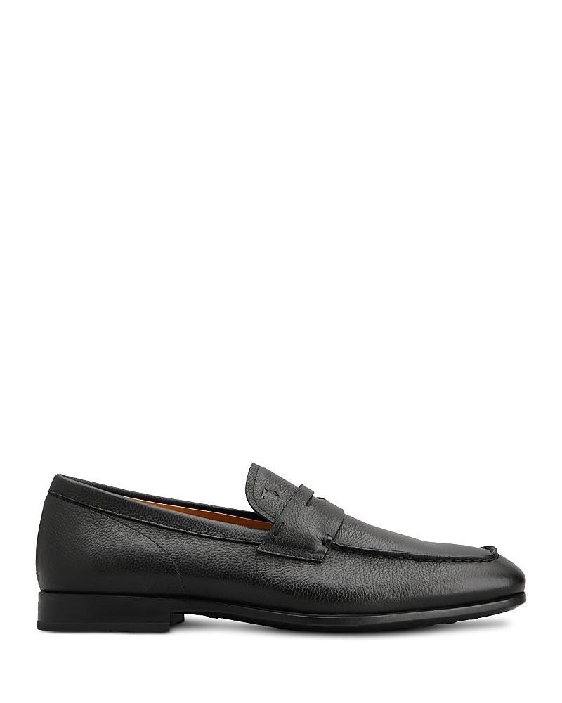 Mens Stamped-Logo Leather Penny Loafers Product Image