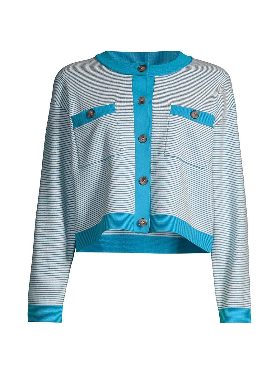 Womens Lise Striped Knit Jacket Product Image