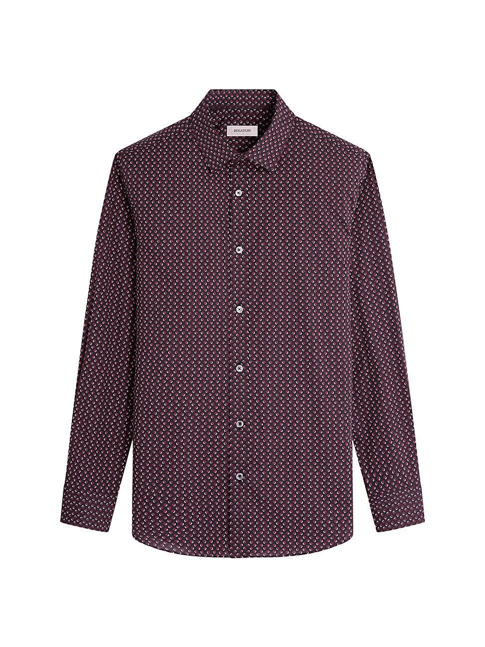 Mens Julian Geometric Button-Front Shirt Product Image