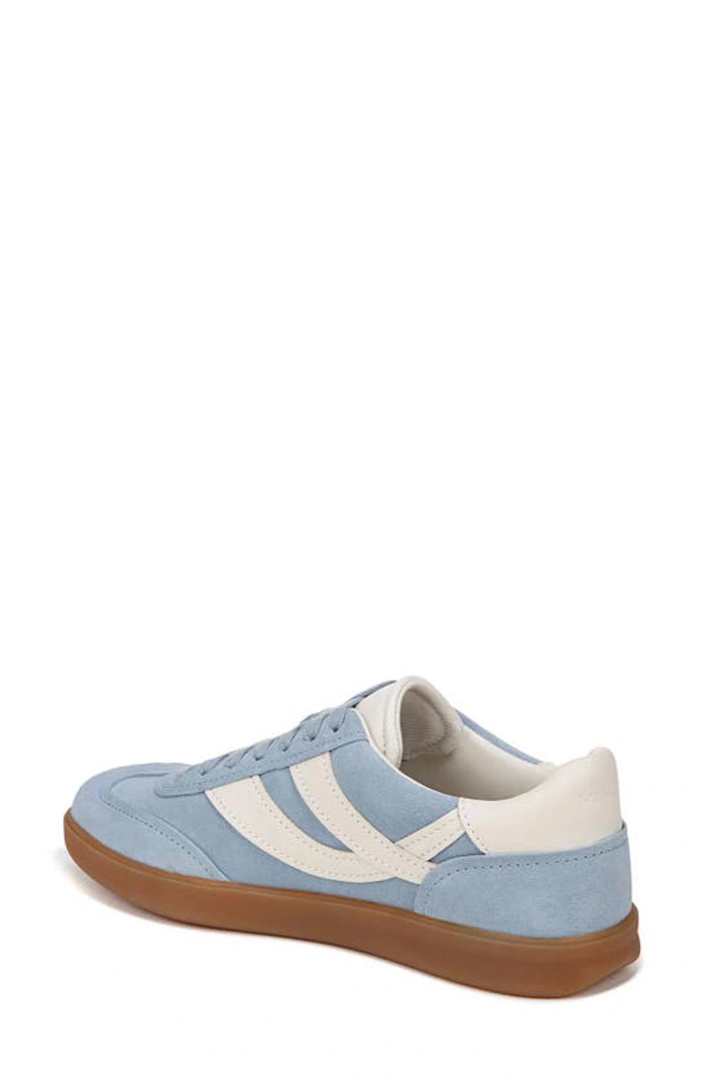 Oasis Mixed Leather Retro Sneakers In Glacial Blue Product Image