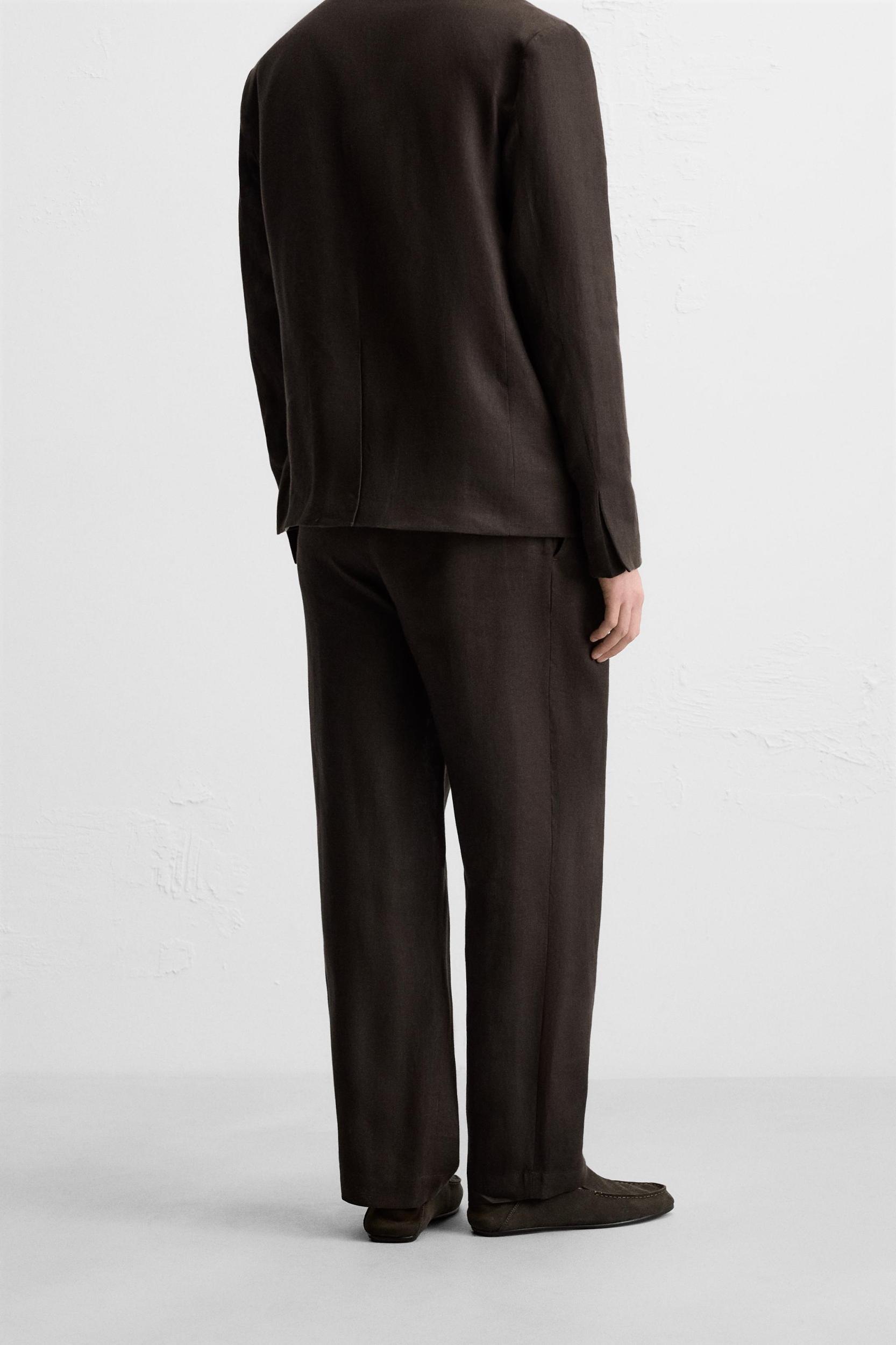 SUIT PANTS IN 100% LINEN Product Image