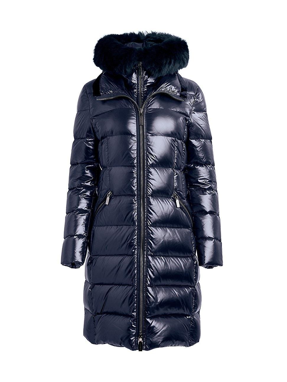 Womens Kat Shearling-Trimmed Puffer Coat Product Image