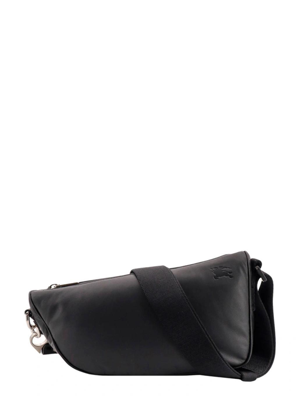 BURBERRY Crossbody Leather Bag In Black Product Image