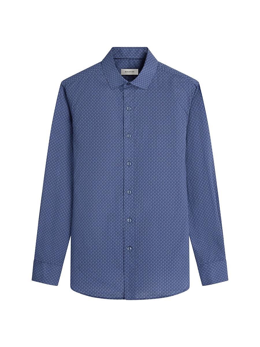 Mens Axel Geometric Button-Front Shirt Product Image