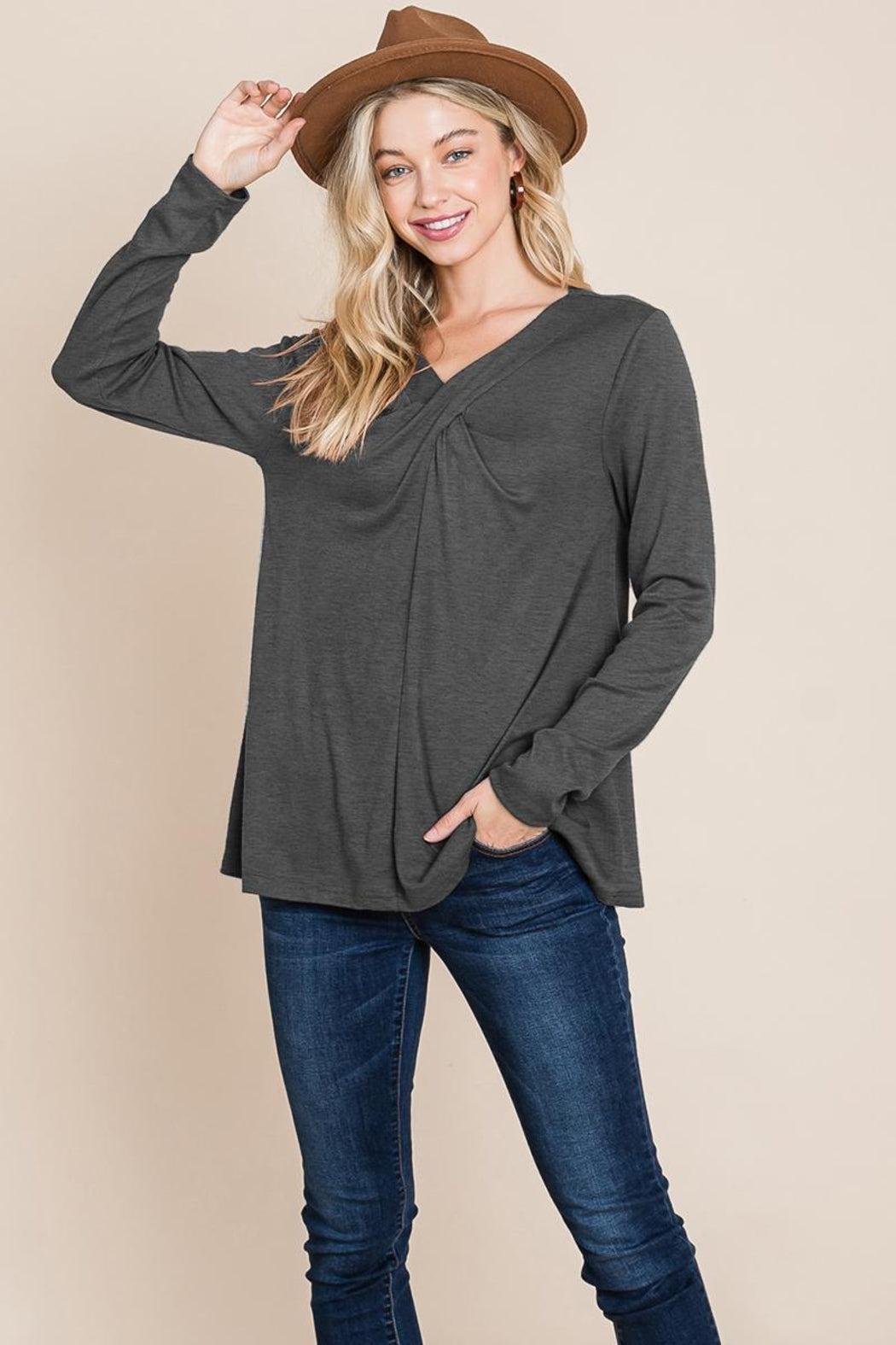 Fold Knotted Twist Sweatshirts Product Image