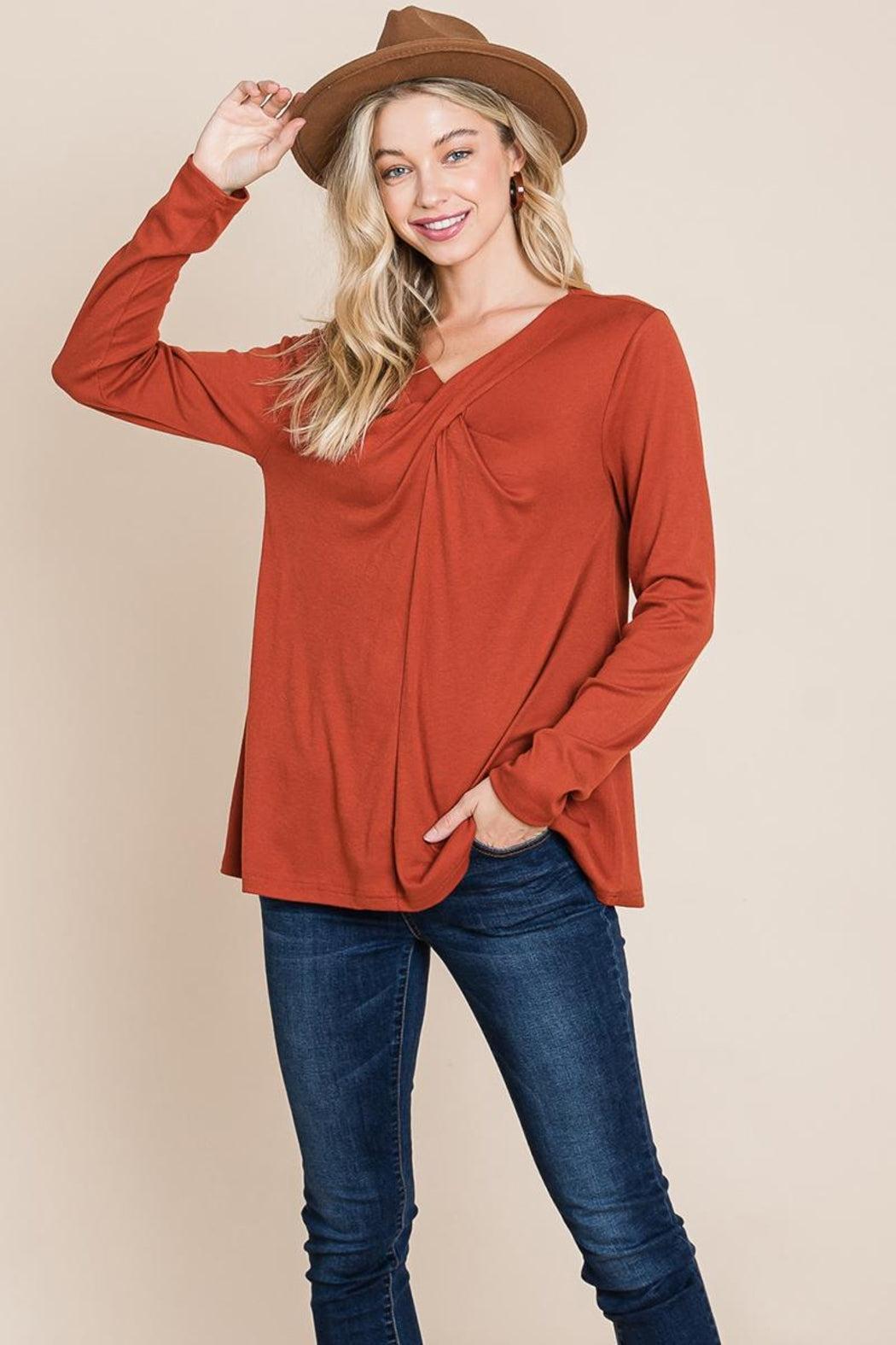 Fold Knotted Twist Sweatshirts Product Image