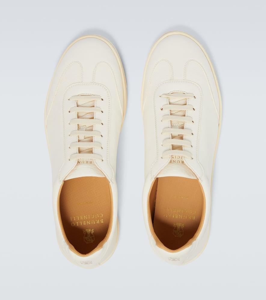 BRUNELLO CUCINELLI Leather Sneakers In White Product Image