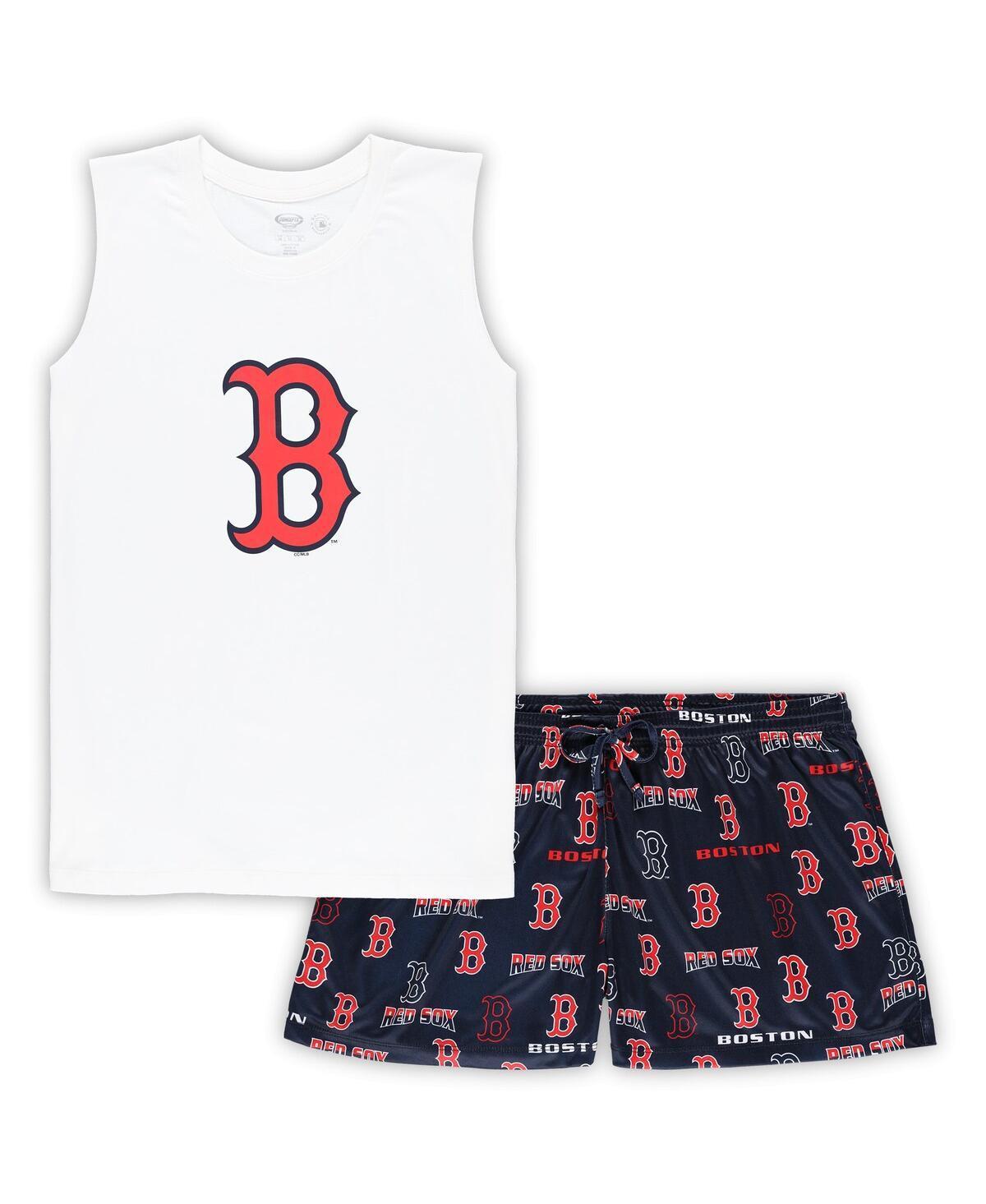 Womens Concepts Sport /Navy Boston Red Sox Plus Size Tank Top & Shorts Sleep Set Product Image