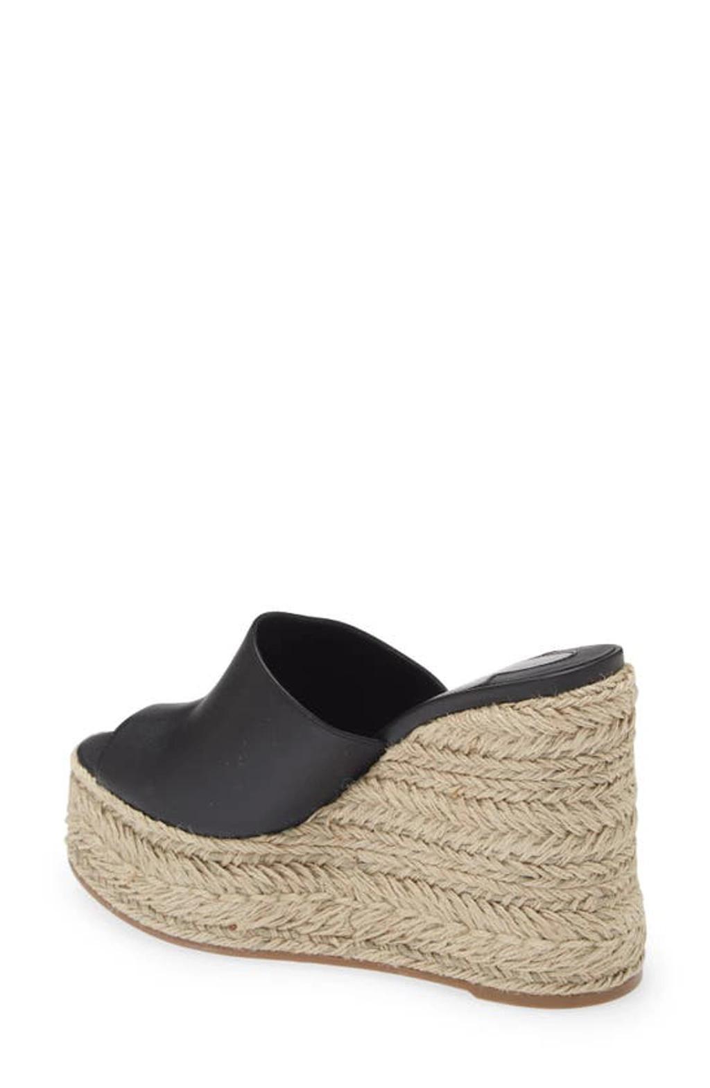 CHRISTIAN LOUBOUTIN Ariella Platform Wedge Espadrille Slide In Black Product Image