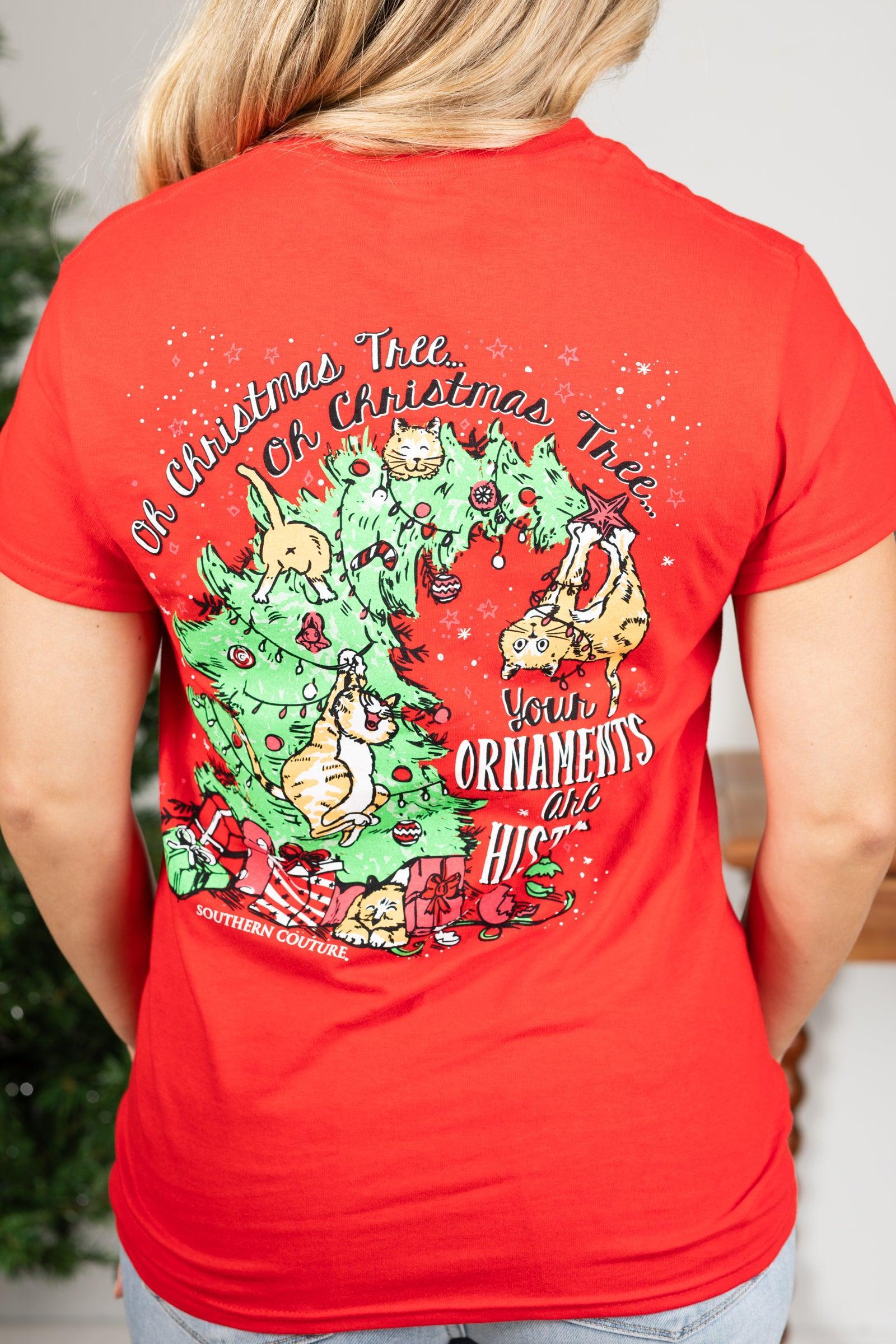 Red Oh Christmas Tree Graphic Tee Product Image