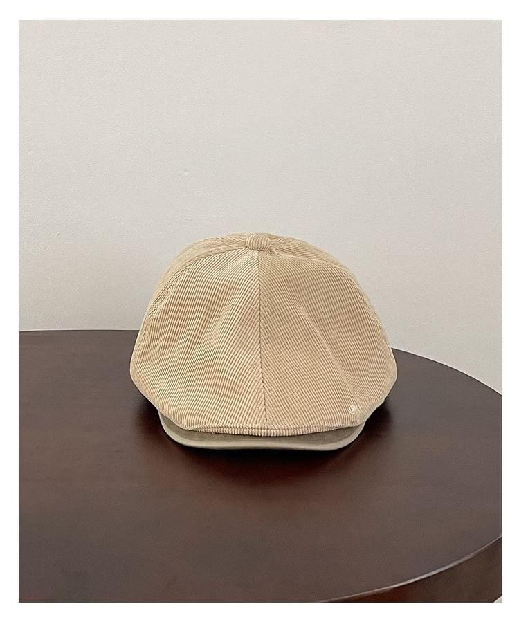 Plain Corduroy Newsboy Cap Product Image