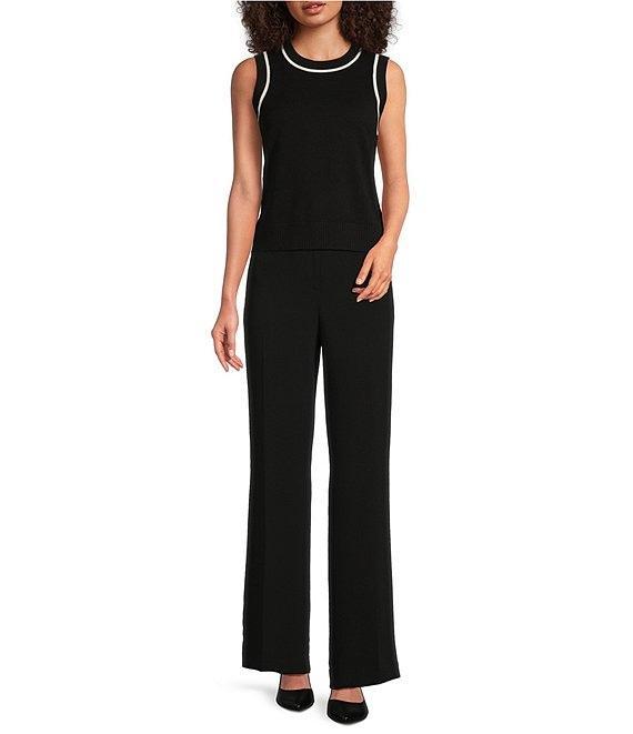 KARL LAGERFELD PARIS Crepe Bootcut Full Length Pant Product Image