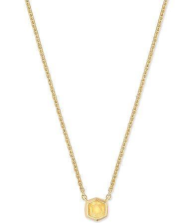 Kendra Scott Davie Pave Sterling Silver Short Pendant Necklace Product Image