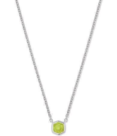 Kendra Scott Davie Pave Sterling Silver Short Pendant Necklace Product Image