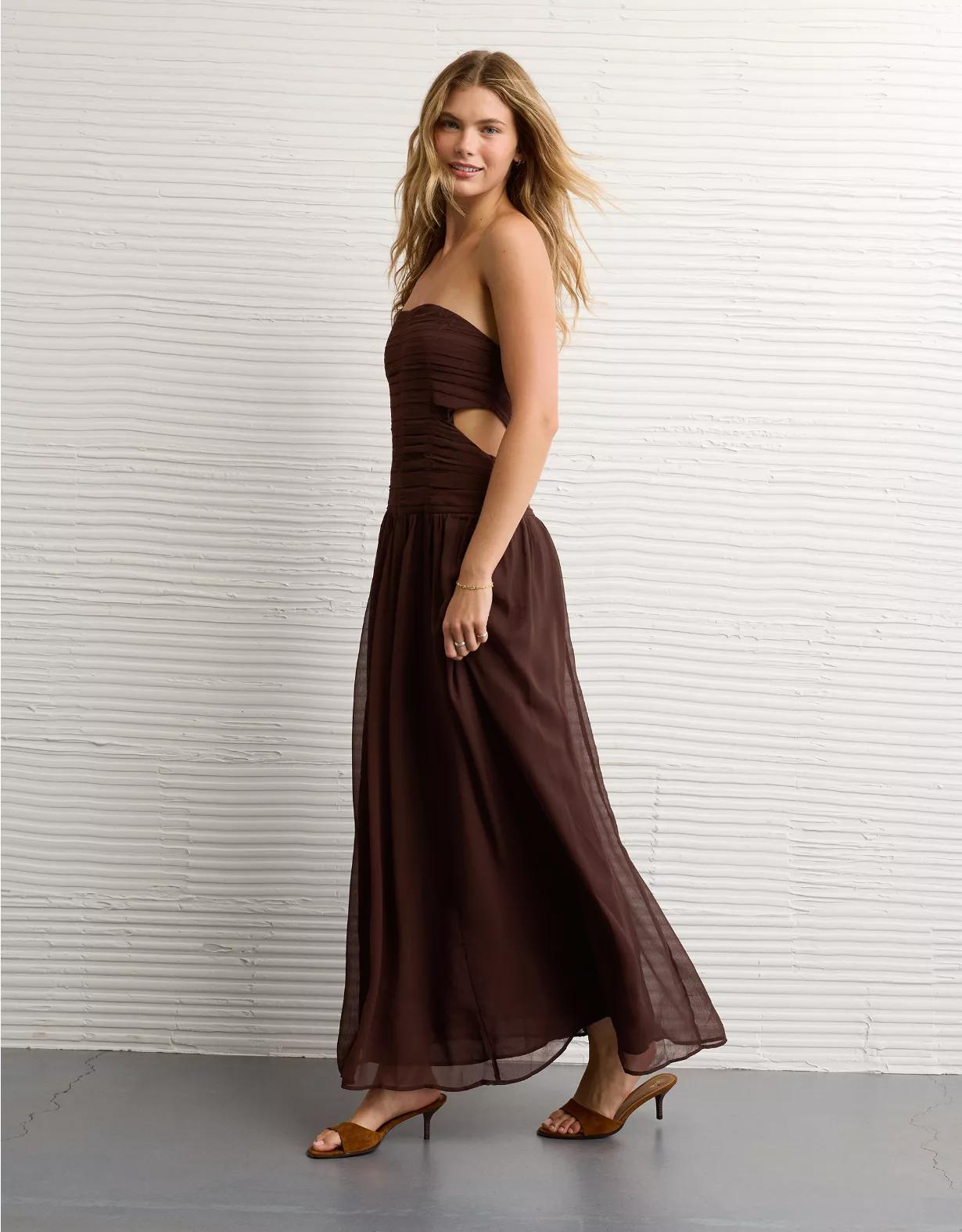AE Strapless Cut-Out Maxi Dress Product Image