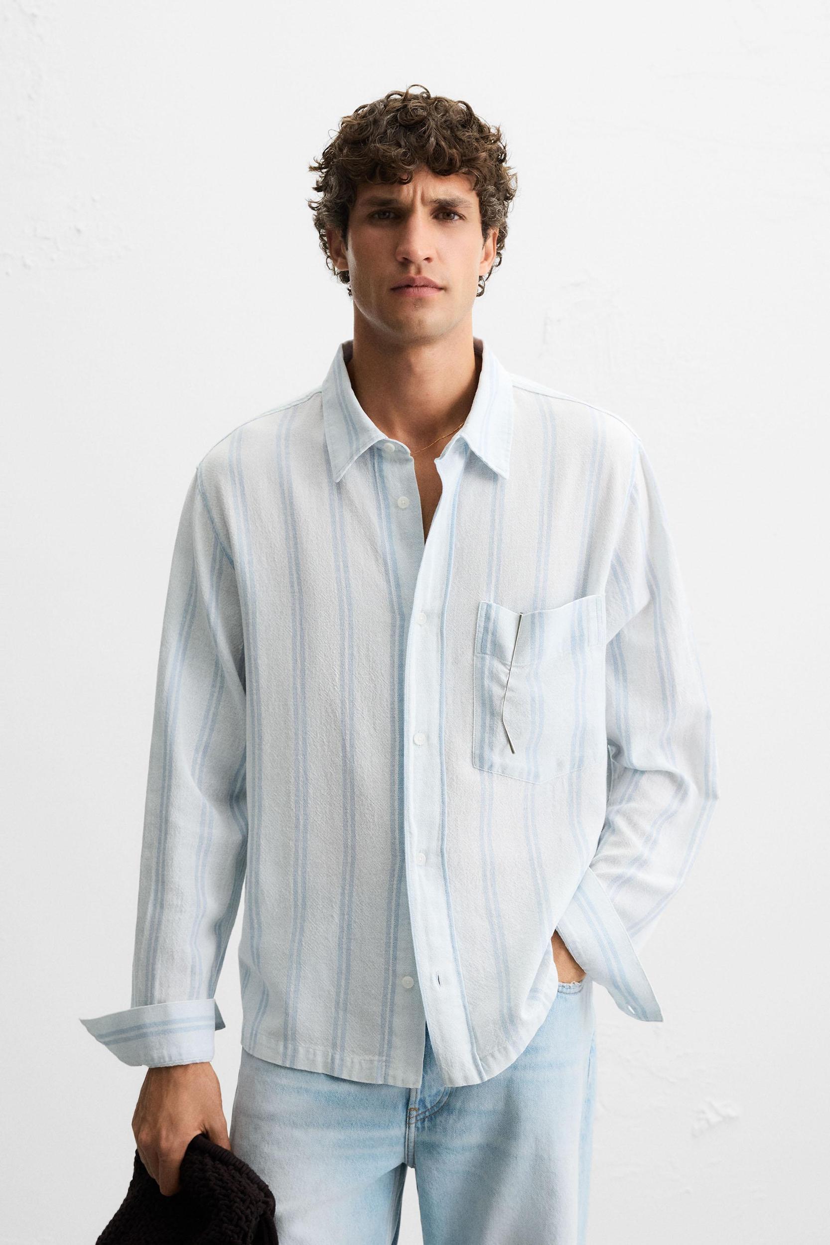 TEXTURED STRIPED SHIRT Product Image