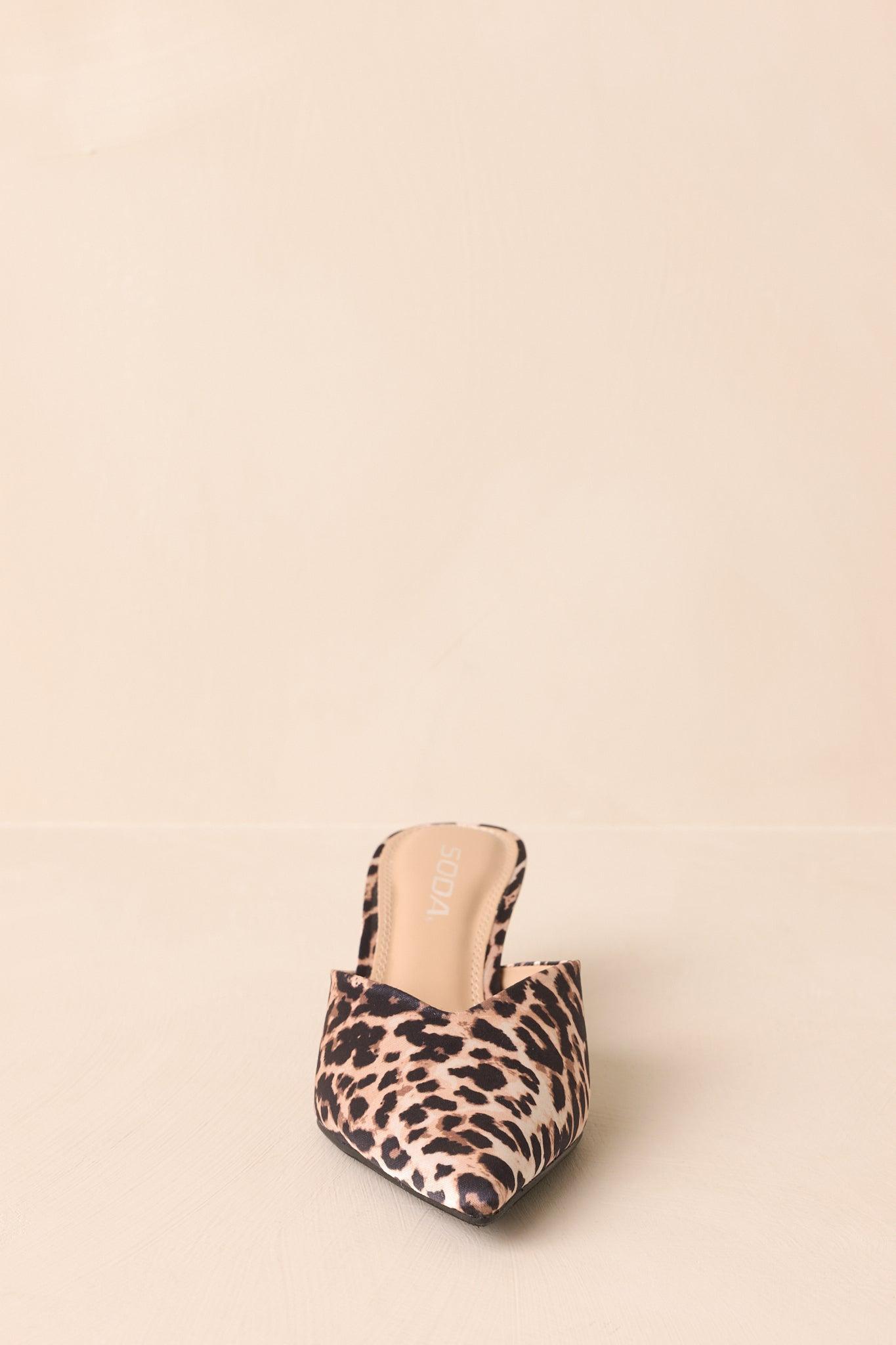 Wild Is the Wind Leopard Print Pointed Toe Kitten Heels Product Image