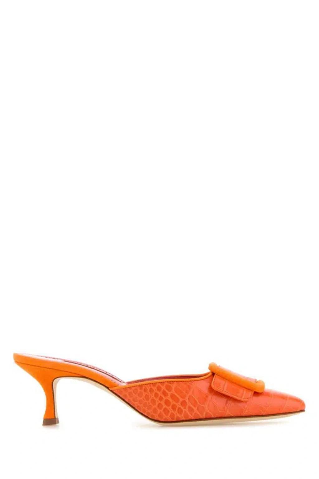 Heeled Shoes In Orange Product Image