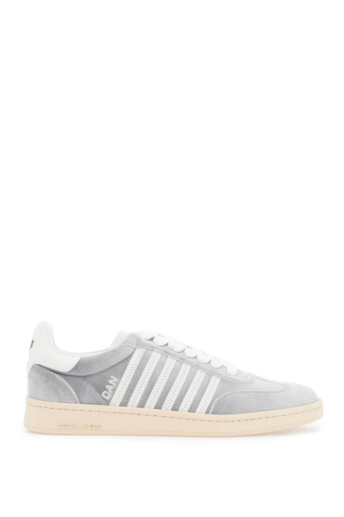 DSQUARED2 Boxer Velvet Low-top Sneakers In Grey Product Image