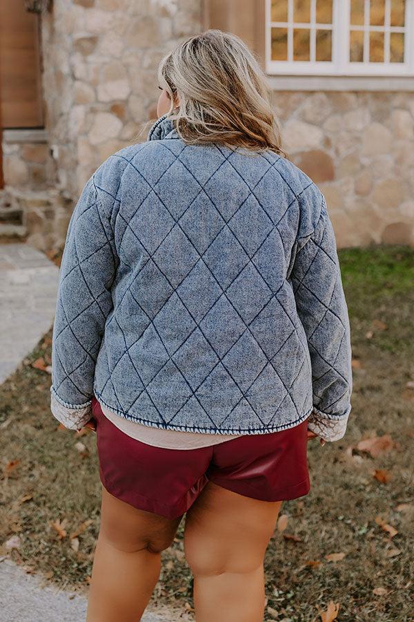 Woodland Walks Denim Quilted Jacket Curves Product Image