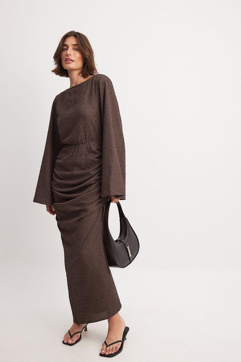 Structured Quality Drawstring Maxi Dress Product Image