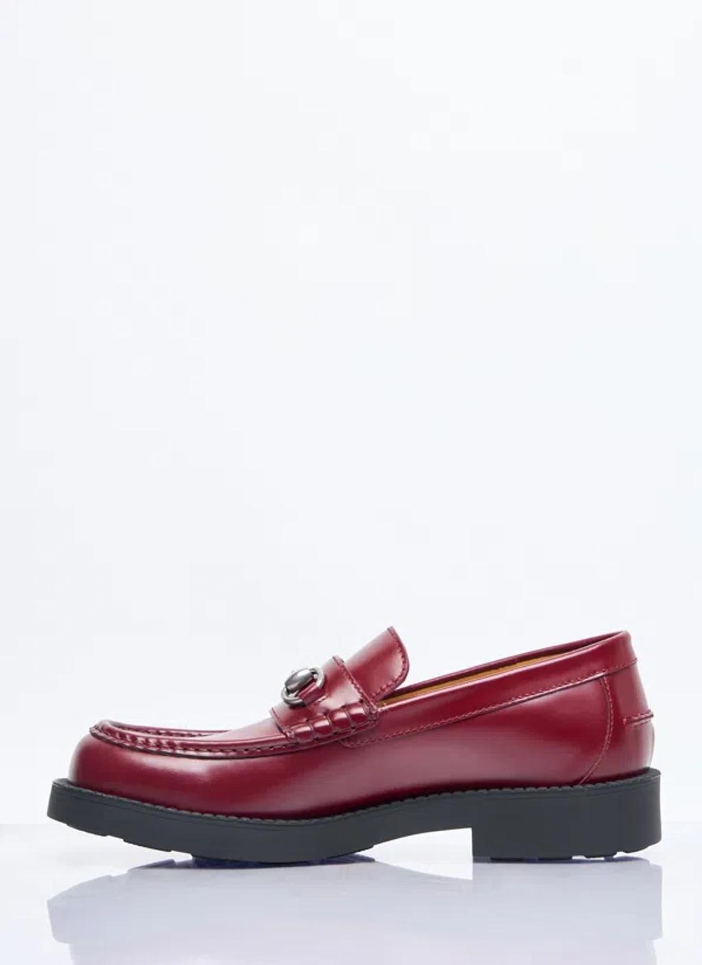 GUCCI Horsebit Loafers In Burgundy Product Image