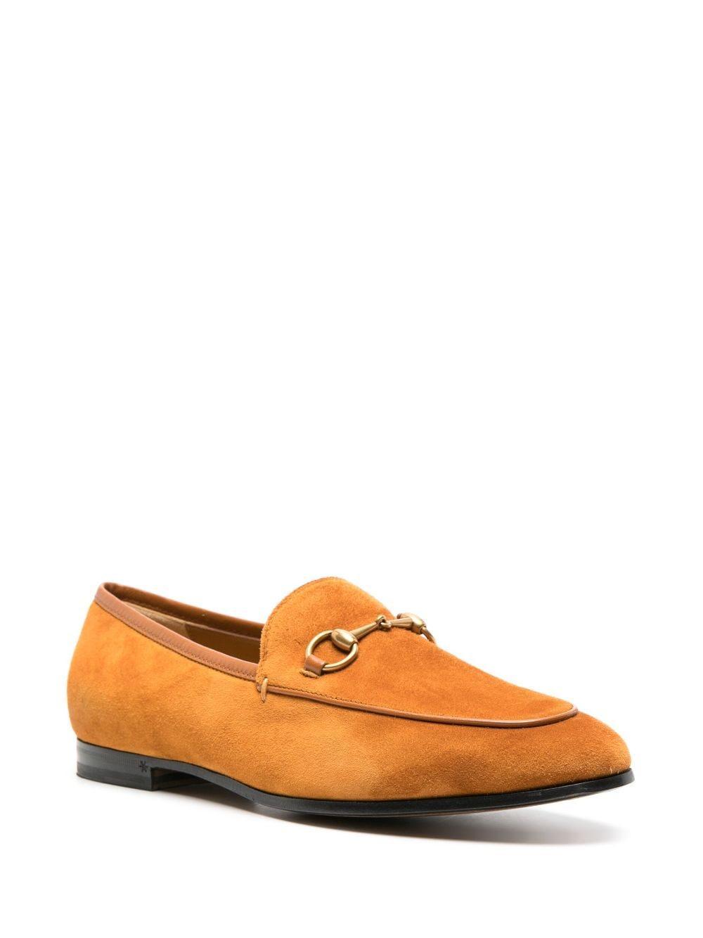 GUCCI Jordaan Suede Loafers In Cognac Product Image