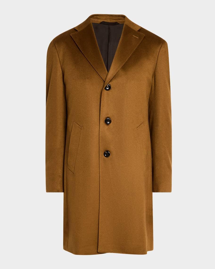 Men's Solid Cashmere Topcoat Product Image