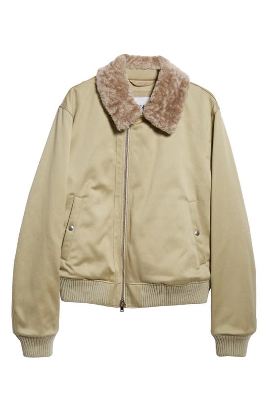 Shearling Bomber In Brown Product Image