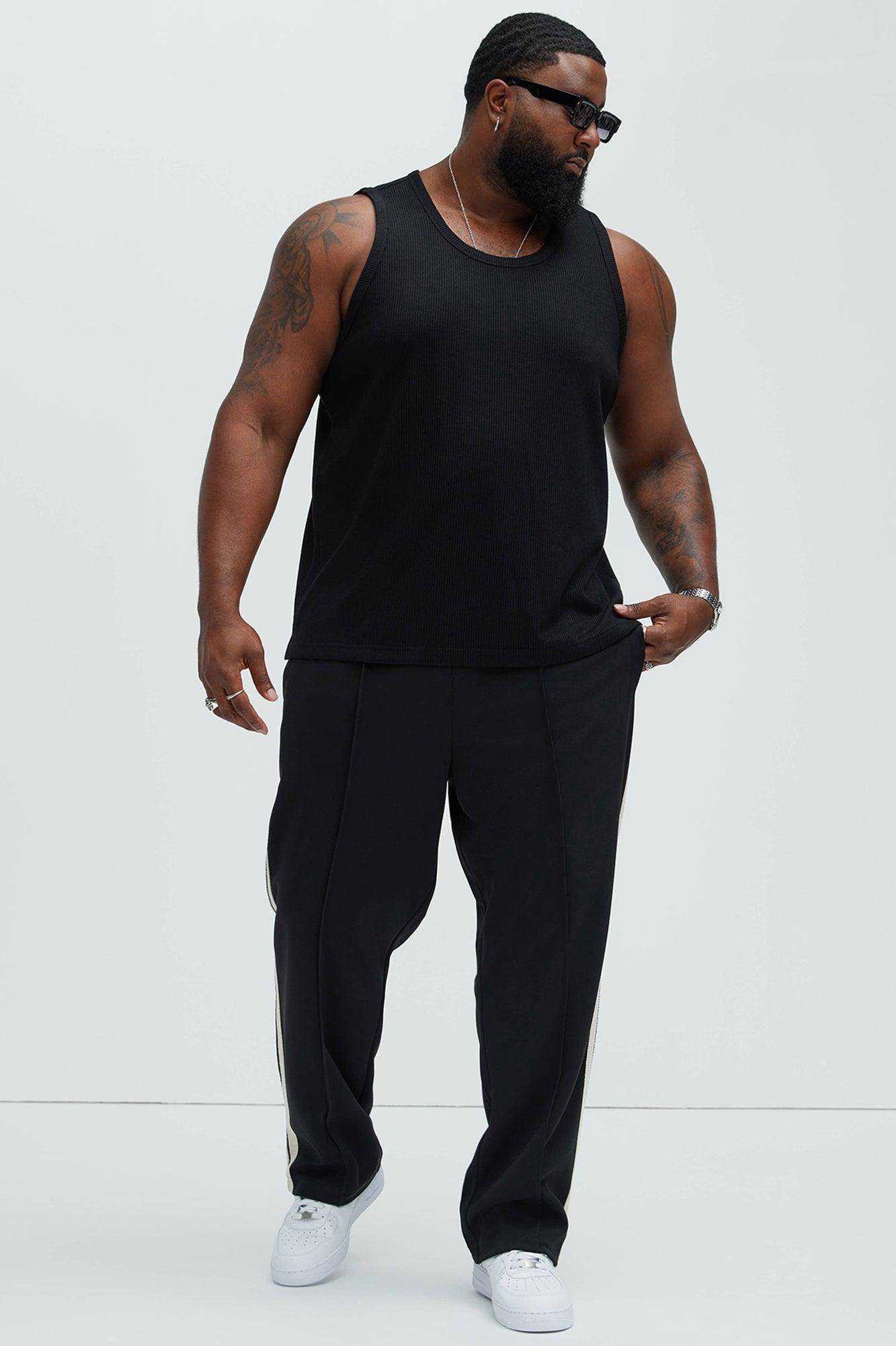 Kalel Textured Tank Top - Black Product Image