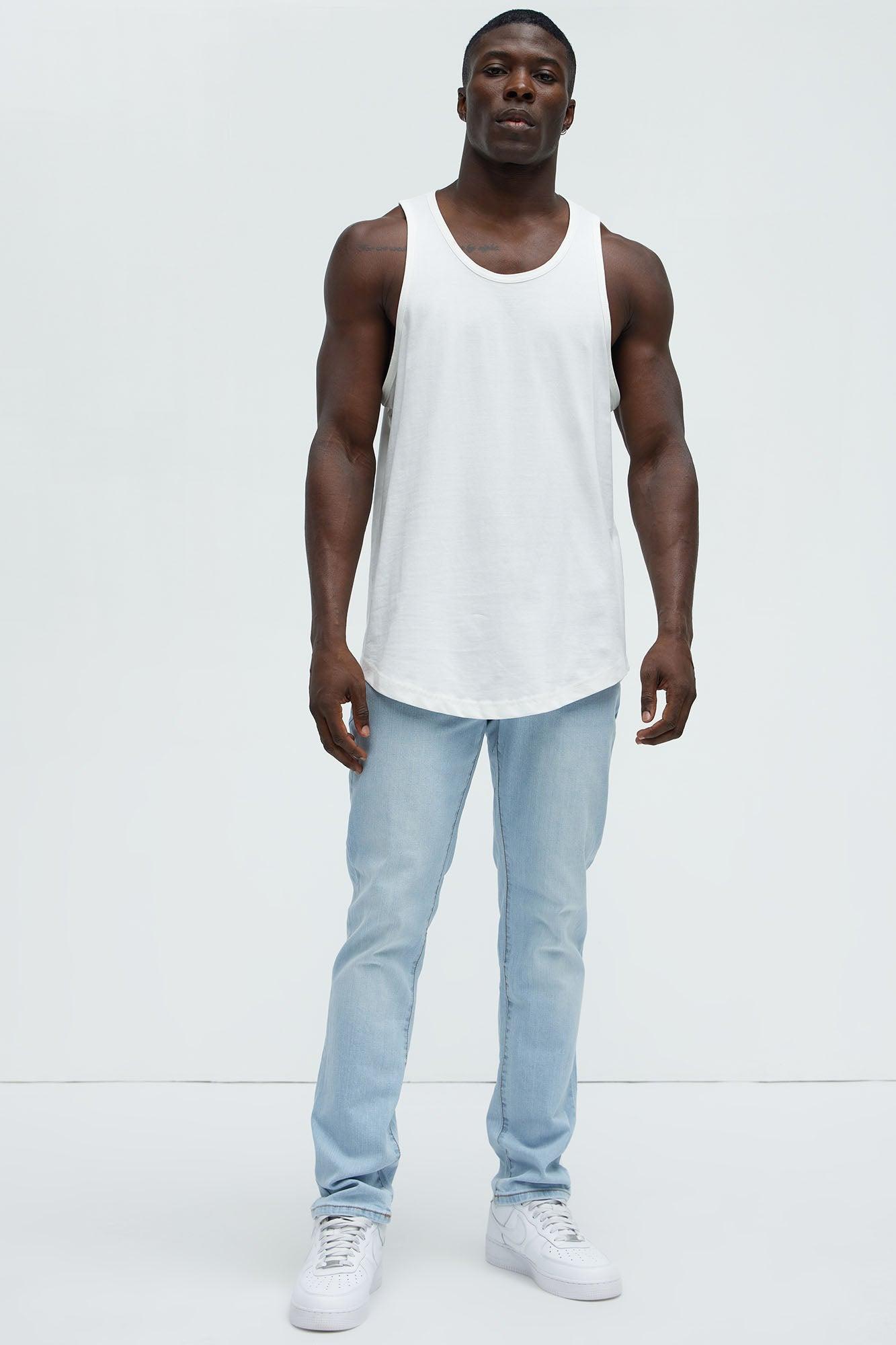 Essential Scallop Tank Top - White Product Image
