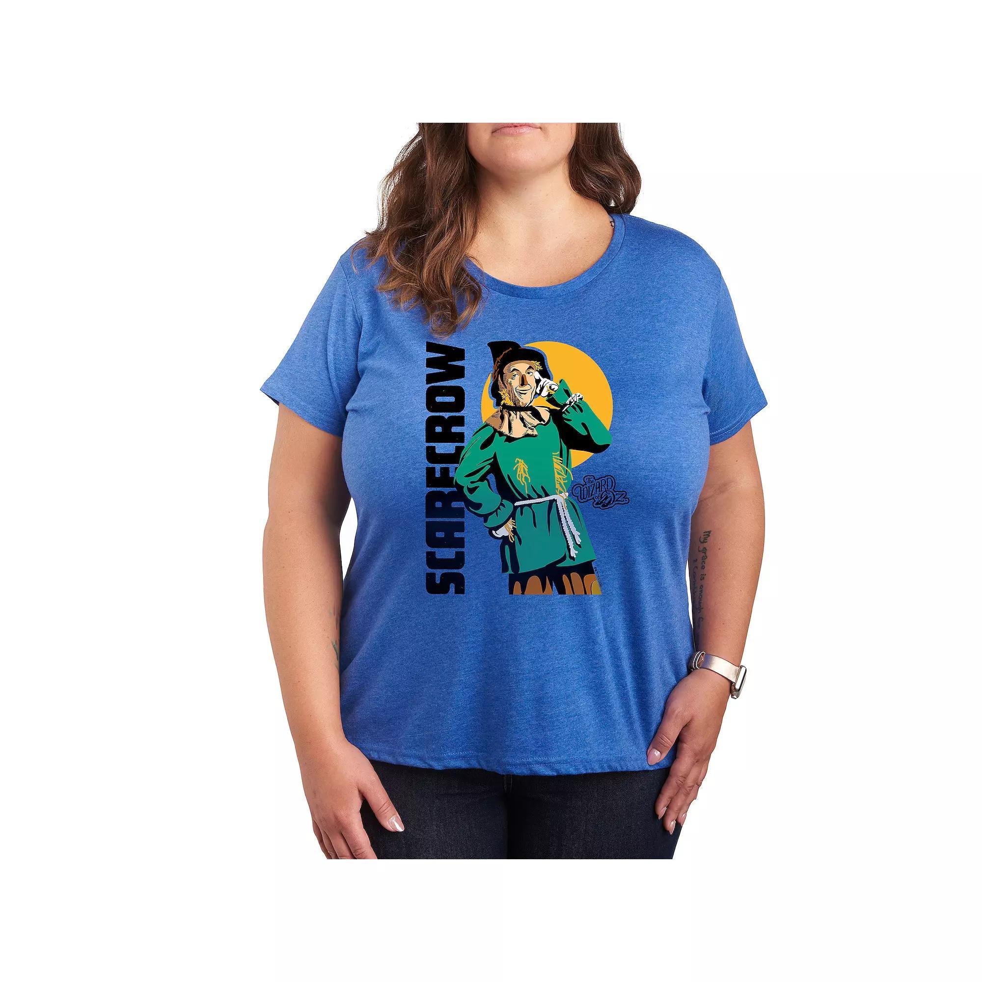 Plus Peanuts Charlie Snoopy Logo Graphic Tee, Women's, Size: 1XL, Grey Green Product Image