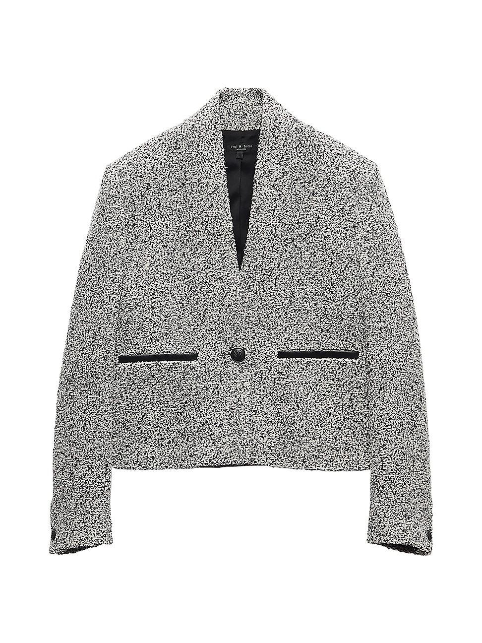 Womens Pippa Tweed Collarless Blazer Product Image