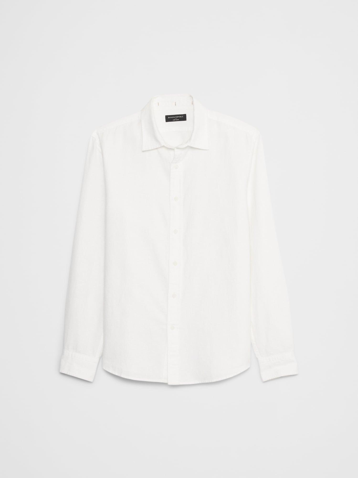 Slim Linen-Blend Shirt Product Image