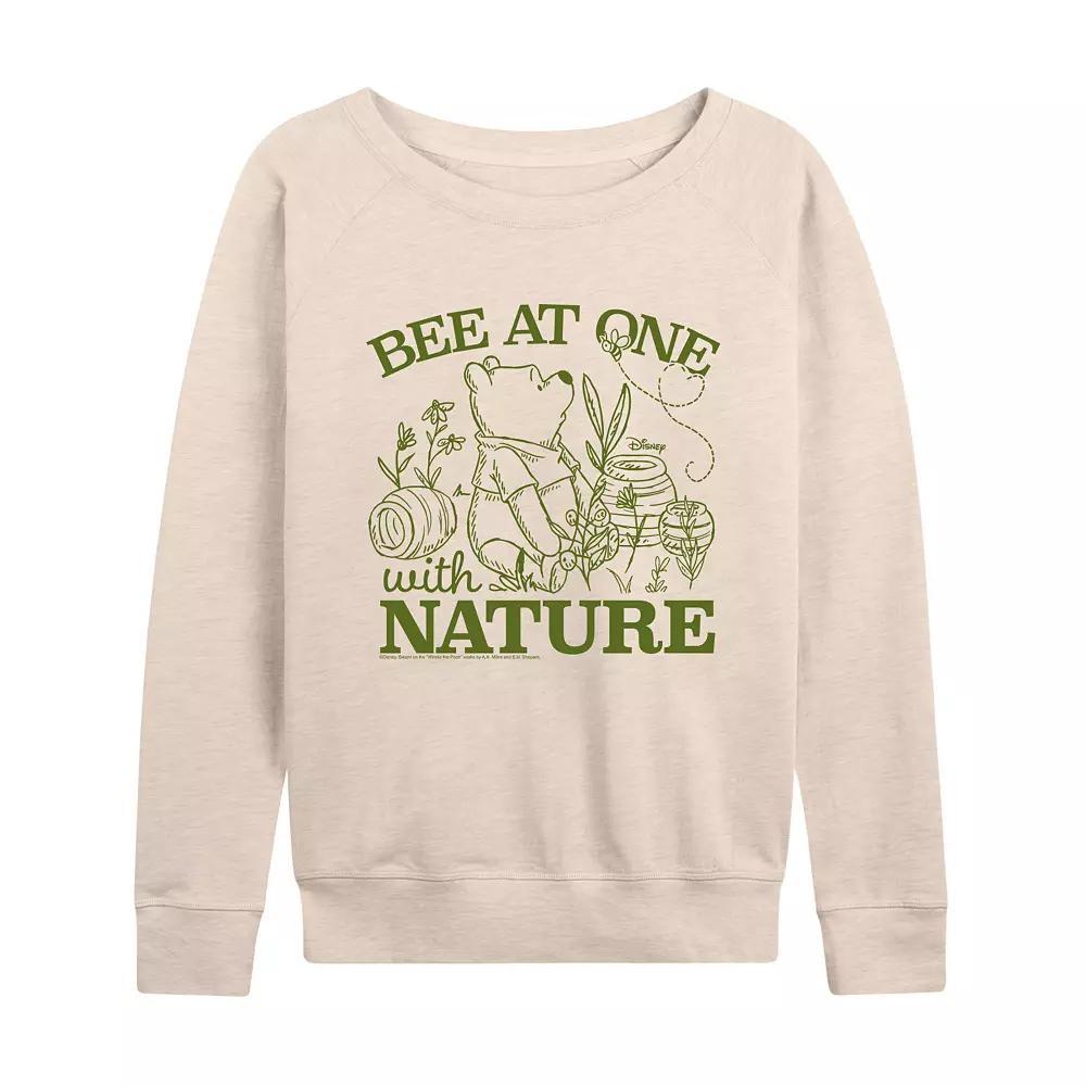 Disney's Winnie The Pooh Women's Nature French Terry Long Sleeve Tee,  Product Image