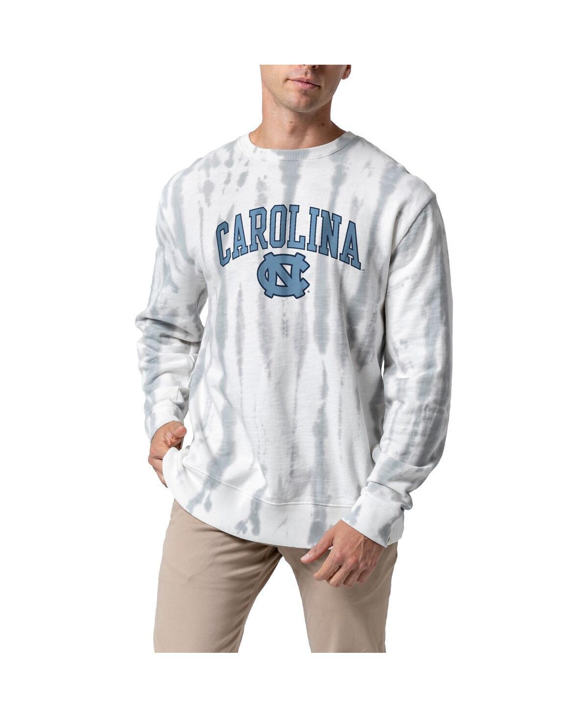 Mens League Collegiate Wear /Silver North Carolina Tar Heels Classic Arch Dye Terry Pullover Sweatshirt Product Image