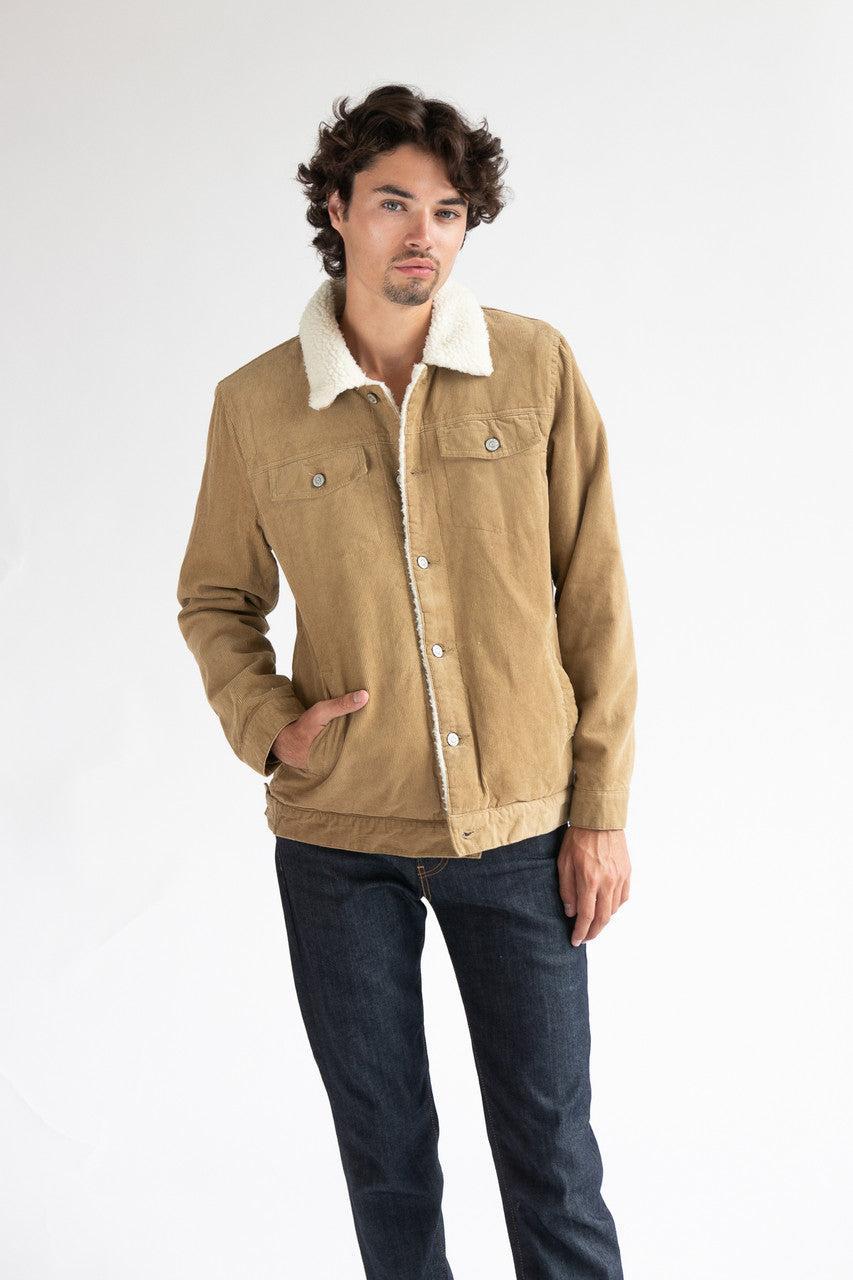 Corduroy Sherpa Lined Trucker Jacket Product Image