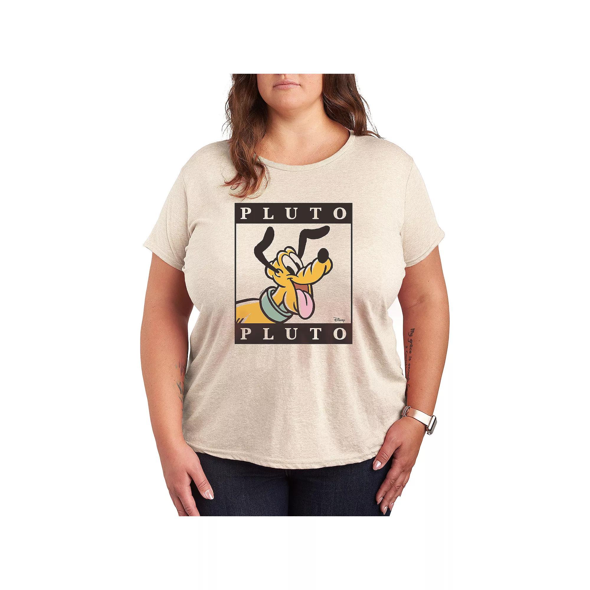 Disney's Pluto Plus Type Block Graphic Tee, Women's,  Product Image