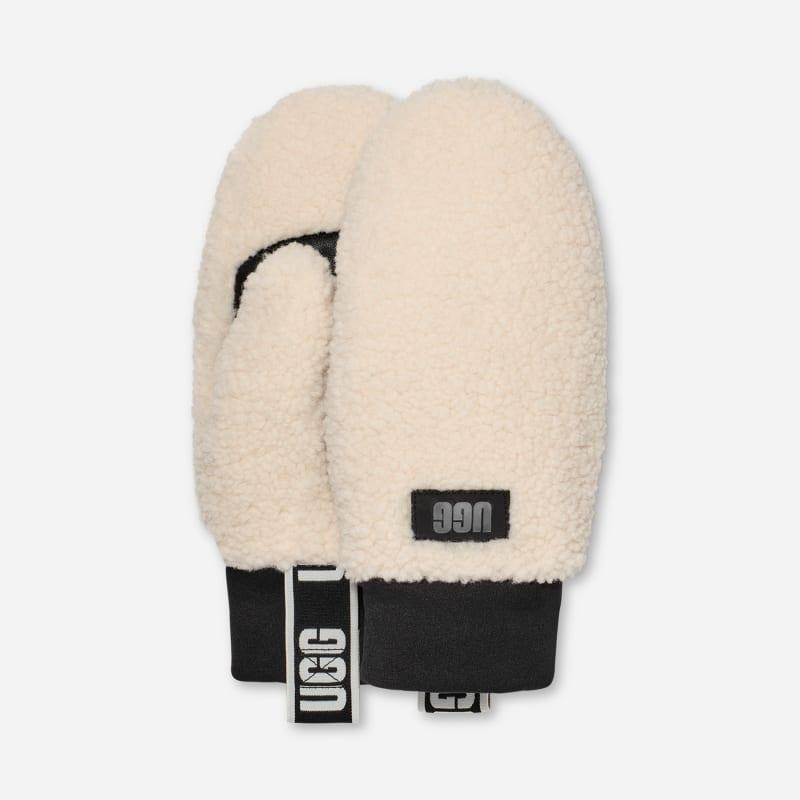 UGG Womens UGGfluff Mitten With Logo Tape Fleece Product Image