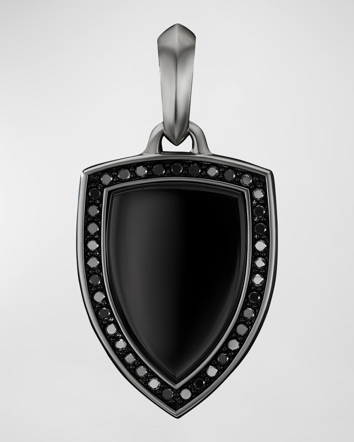 David Yurman Shield Amulet Pendant with Black Onyx and Pave Black Diamonds Product Image