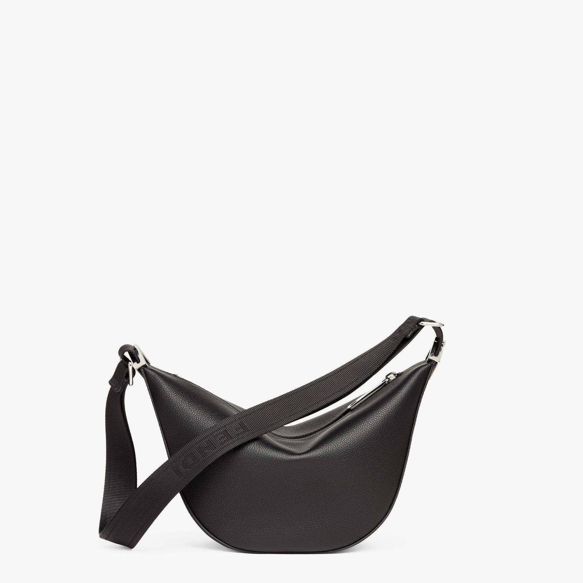 Fendi Roma Leather Fendi Melon SmallBlack leather bag Product Image