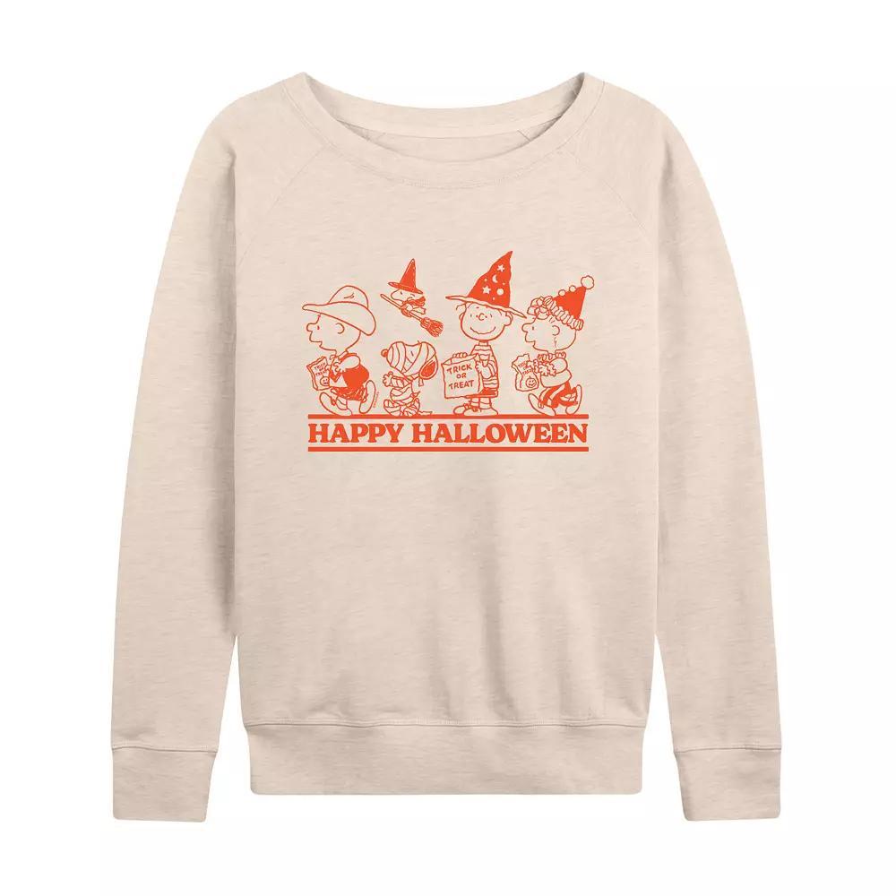 Women's Peanuts Happy Halloween French Terry Long Sleeve Tee,  Product Image