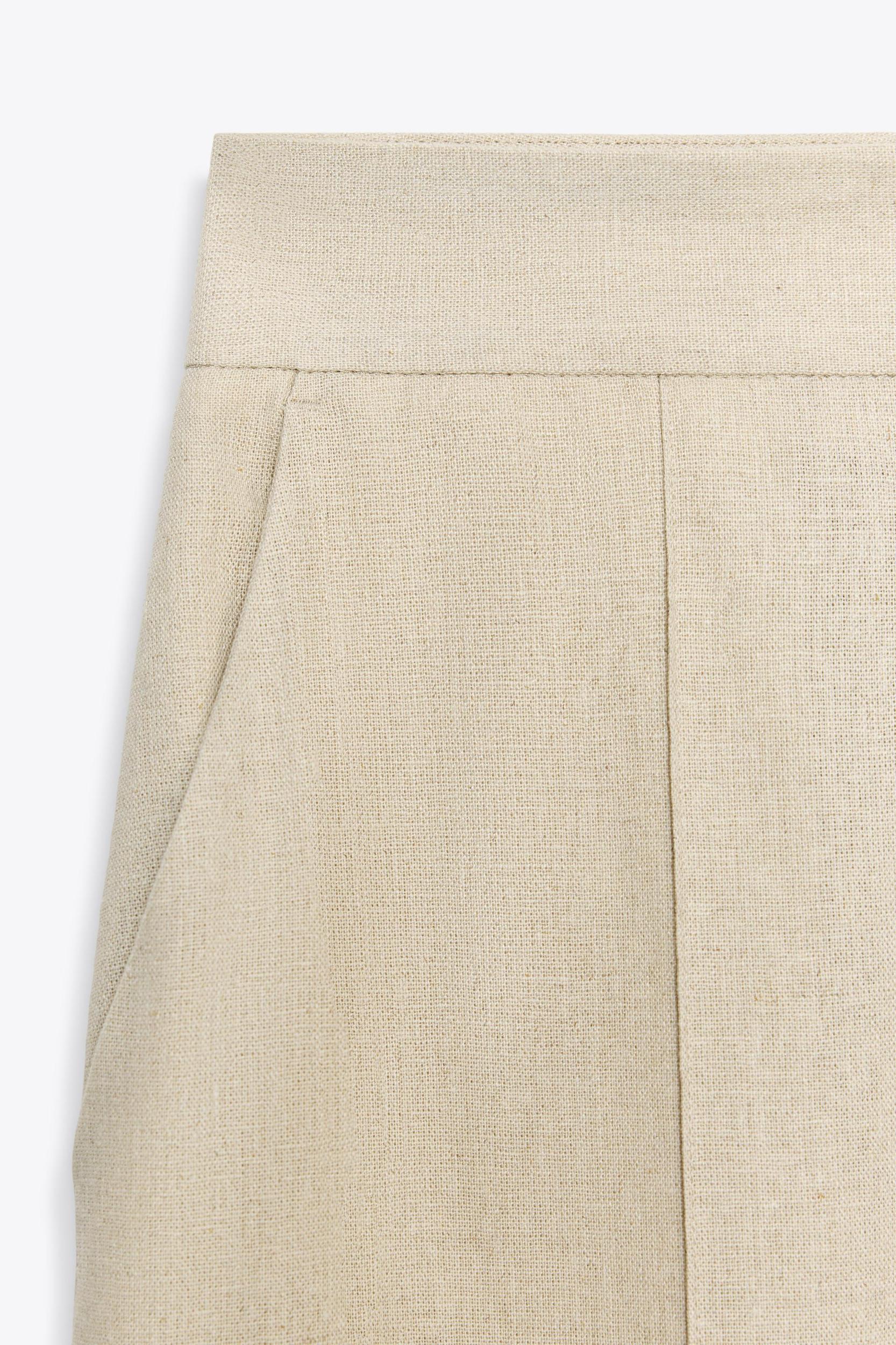 STRAIGHT LEG LINEN PANTS Product Image