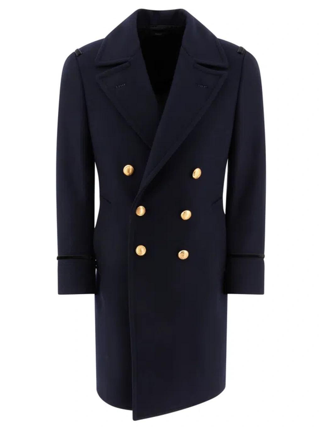 TOM FORD Military Coat In Blue Product Image