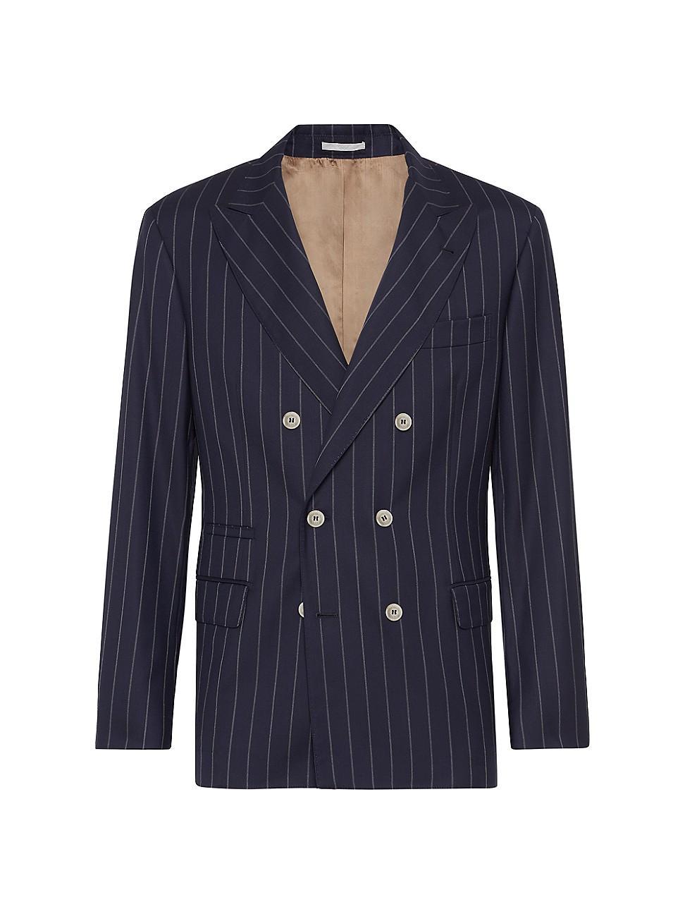 Mens One and a Half Breasted Blazer in Super 150s Virgin Wool Product Image