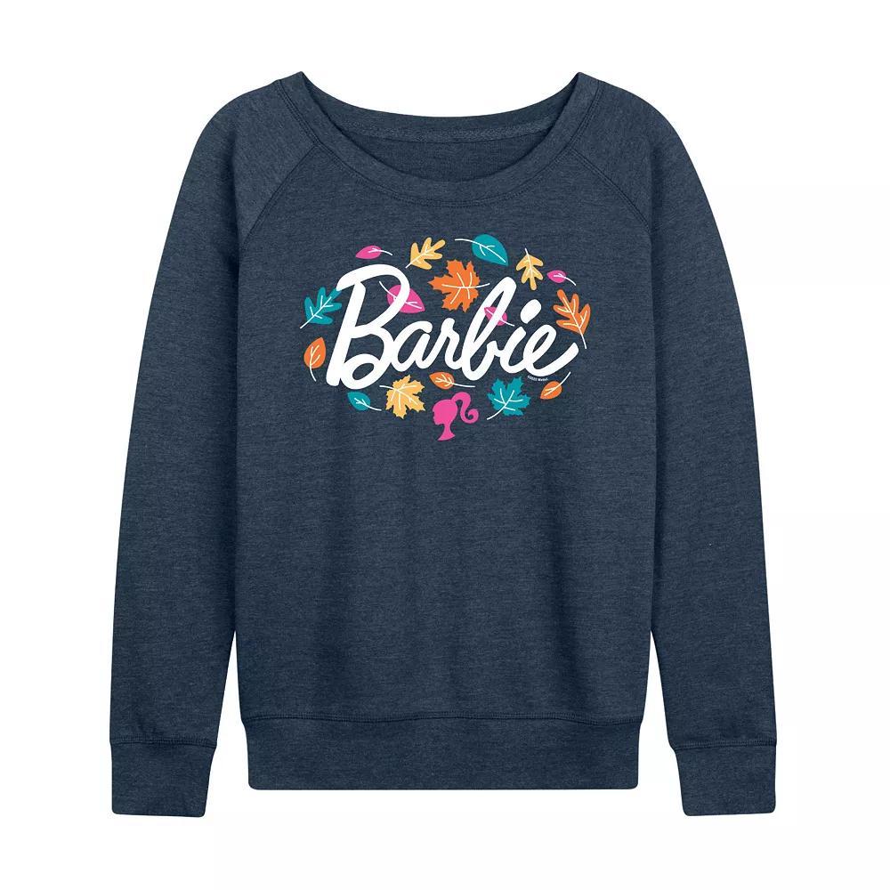 Women's Barbie® Leaf Logo French Terry Long Sleeve Tee, Girl's,  Product Image