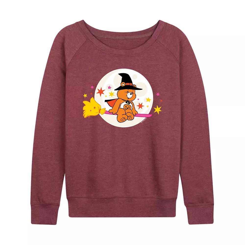 Women's Care Bears Halloween Witch French Terry Long Sleeve Tee, Size: XL, Heather Grey Product Image