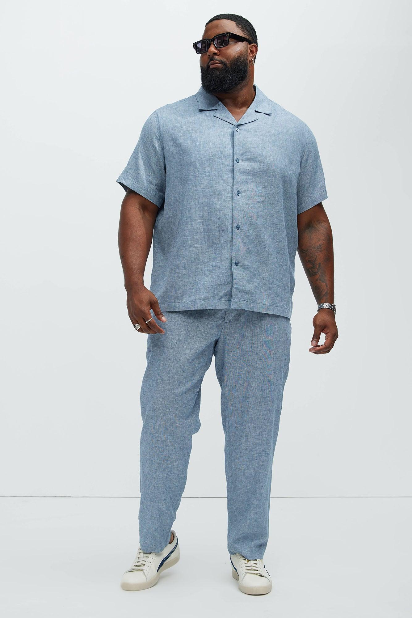 Bahamas Linen Shirt - Blue Product Image