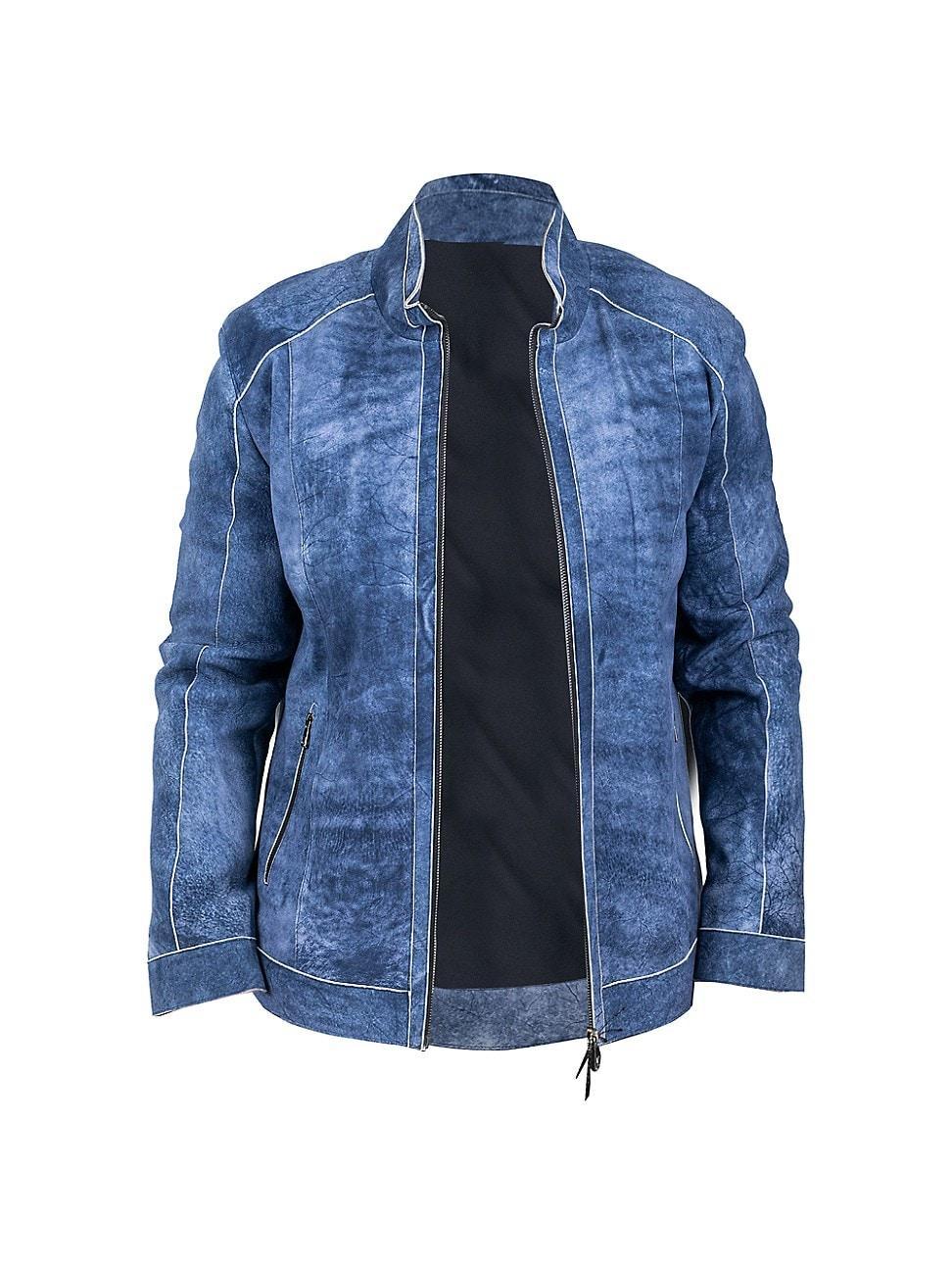 Mens Leather Suede Jacket Product Image