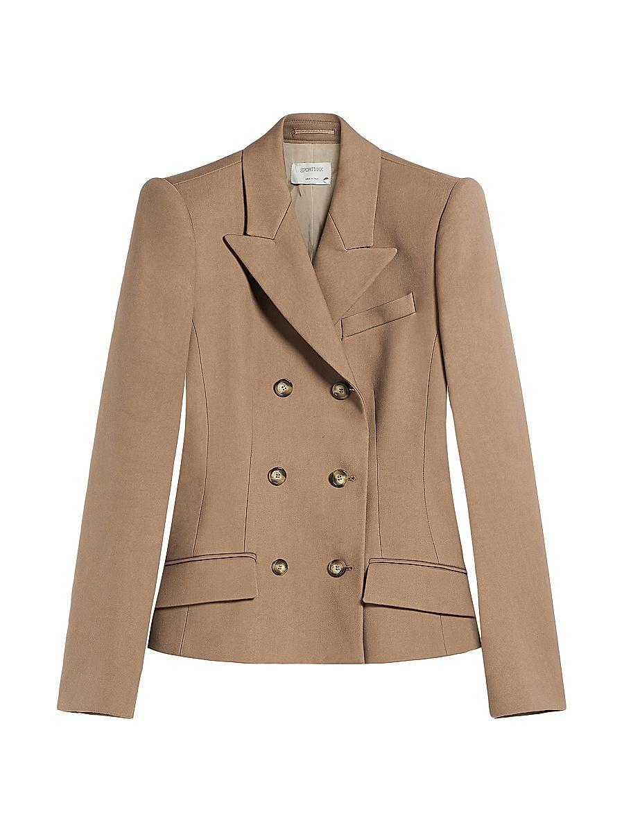 Womens Double-Breasted Fitted Jacket Product Image